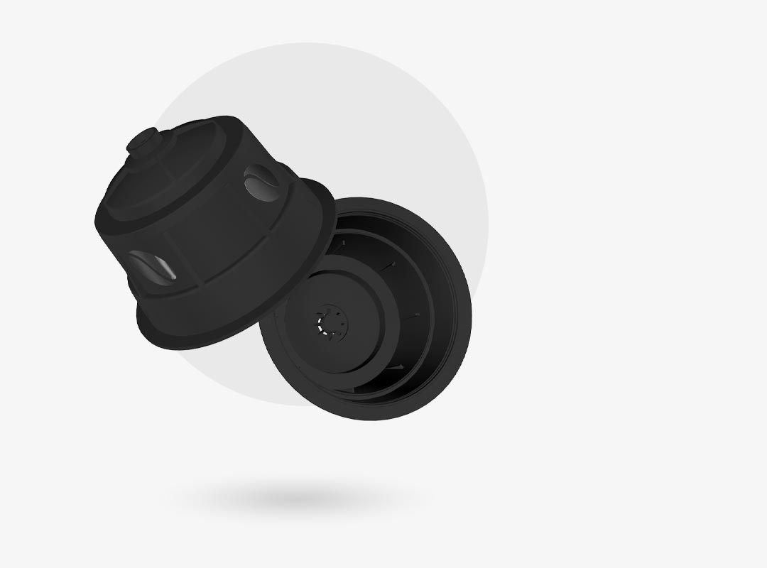 Supply of empty coffee capsules compatible with DolceGusto